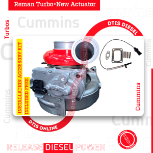 CUMMINS 6.7 REBUILT TURBO #3798327RX (2013-2017) HE300VG/HE351VE – $2,900.00+$600.00 CORE – NEW CALIBRATED ACTUATOR & INSTALLATION ACCESSORY KIT INCLUDED <b style="color: red;">(Offer $2,465 + $600 Core)</b>