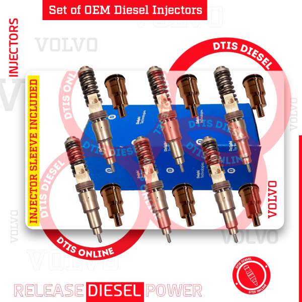 85000417 D12D 465 HP – 6 Reman by Delphi Injectors Set Injector Sleeve Included – $3,000.00 + $600.00 Core Free Shipping in all orders