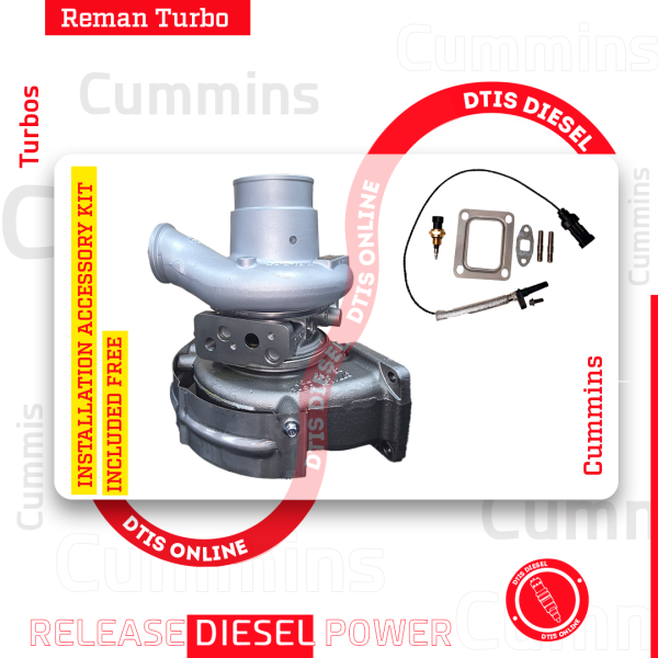 # 5326680 REBUILT TURBO DIESEL FOR CUMMINS ISL-ISC - $1,800.00+$600.00 CORE DEPOSIT - INSTALLATION ACCESSORY KIT INCLUDED <b style="color: red;">(Offer $1,530 + $600 Core)</b>