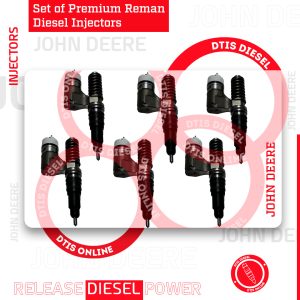 EX631013 - Set of Premium Reman Diesel Injectors - John Deere - 6 Injectors set – $2,100.00+$1,200.00 Core Charge Free Shipping in all orders