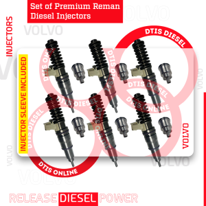 85003931 D16F EPA07 - SET OF PREMIUM REMAN DIESEL INJECTORS - 6 Injectors Set Injector Sleeve included – $1,500.00 + $600.00 Core Free Shipping in all orders