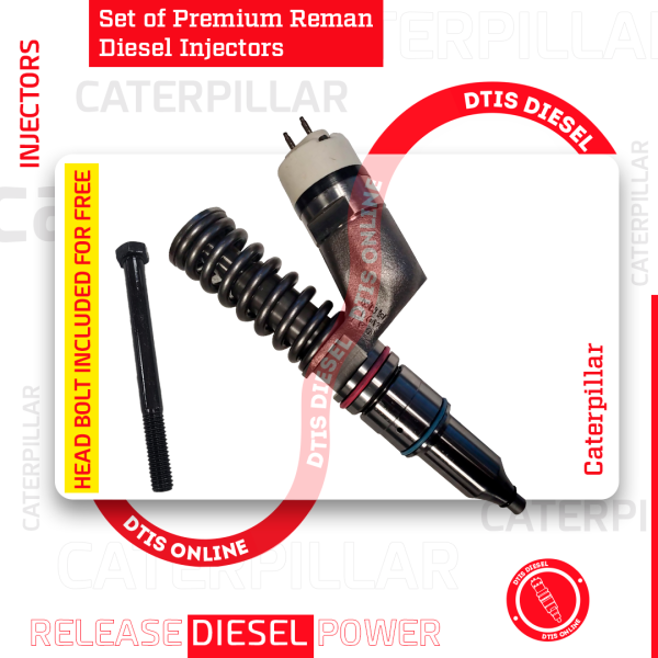 10R7228 (C-16/C-18) - Set of Premium Reman Diesel Injectors – 6 Injectors Set – $1,500.00 + $1,200.00 Core Free Shipping in all orders - Image 2