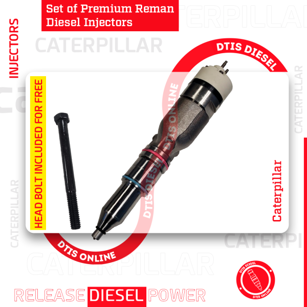 10R7228 (C-16/C-18) - Set of Premium Reman Diesel Injectors – 6 Injectors Set – $1,500.00 + $1,200.00 Core Free Shipping in all orders - Image 3