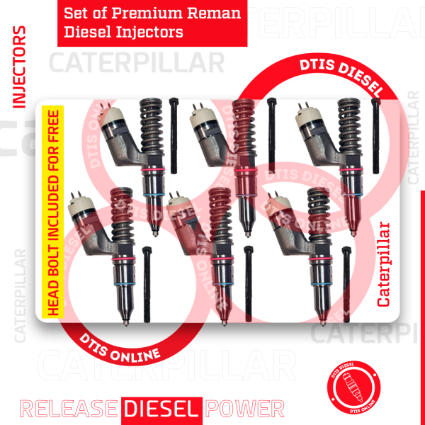 10R1273 (C-15) - Set of Premium Reman Diesel Injectors - 6 Injectors Set - $1,500.00 + $1,200.00 Core Free Shipping in all orders