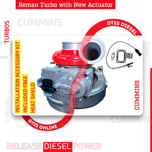 CUMMINS Holset 6.7 ISB #3798318RX HE351VE (2013-2017) – $2,900.00+$600.00 CORE – NEW CALIBRATED ACTUATOR & INSTALLATION ACCESSORY KIT INCLUDED - HEAT SHIELD <b>(Offer $2,465 + $600 Core)</b>