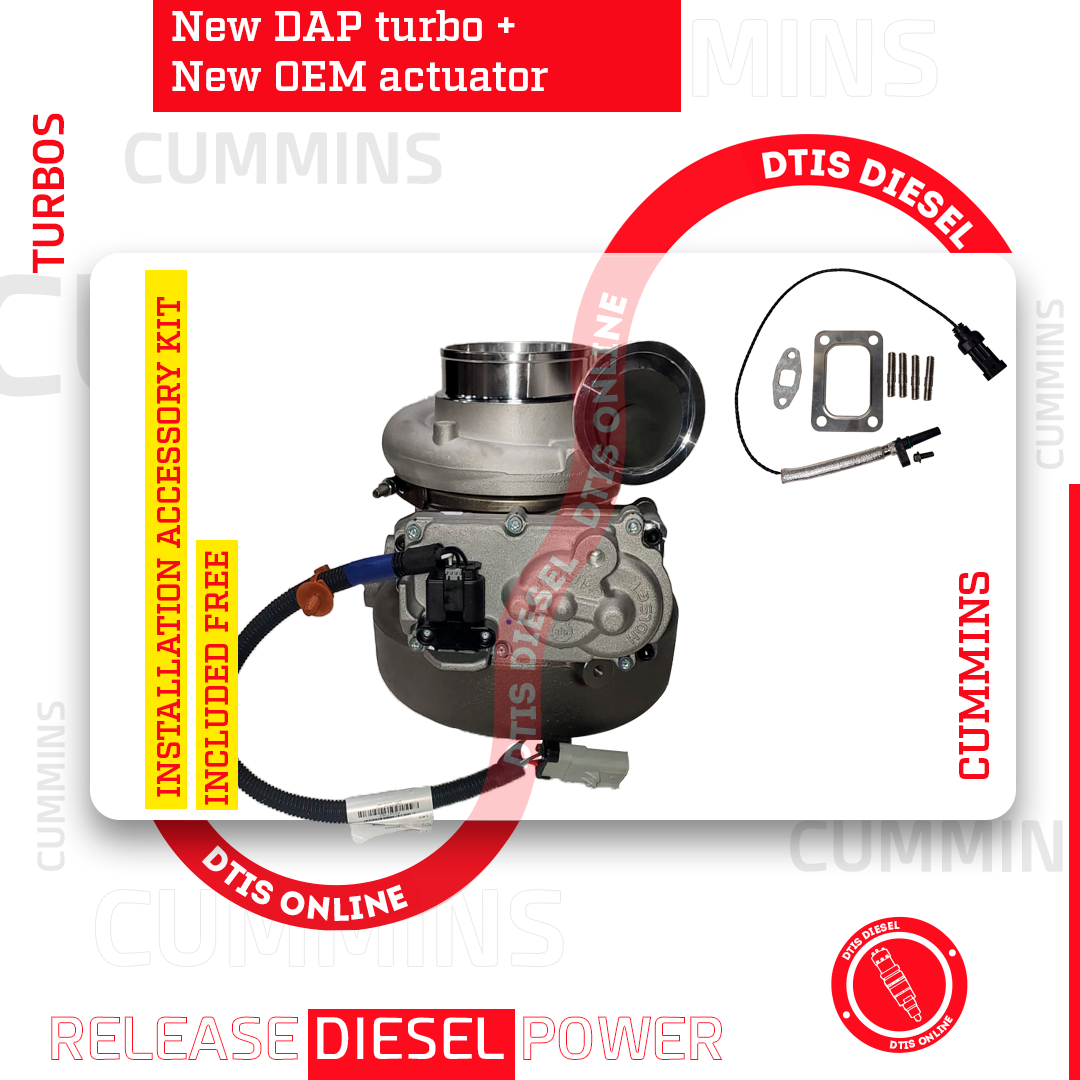 2881708ac CUMMINS 6.7 NEW DAP TURBO #2881708RX (2007-2012) HE300VG/HE351VE – $3,400.00+$600.00 CORE + $200.00 ACTUATOR CORE – NEW OEM CALIBRATED ACTUATOR & INSTALLATION ACCESSORY KIT INCLUDED - Image 1