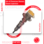 10R1306 (3126) - Set of Premium Reman Diesel Injectors - 6 Injectors Set - $1,200.00+$900.00 Core Free Shipping in all orders - Image 4