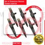 A9360702887 MERCEDES ACTROS -SET OF PREMIUM REMAN DIESEL INJECTORS – 6 Injectors Set – $2,100.00 + $1,200.00 Core Free Shipping in all orders
